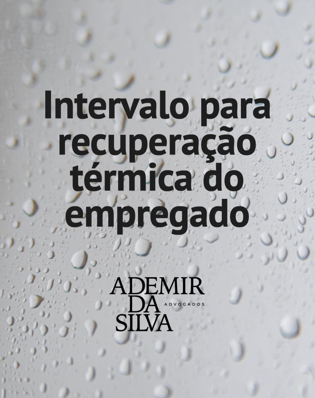 Intervalo para recuperação térmica do empregado